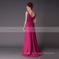 V neck Long chiffon patterns convertible peach bridesmaid dress